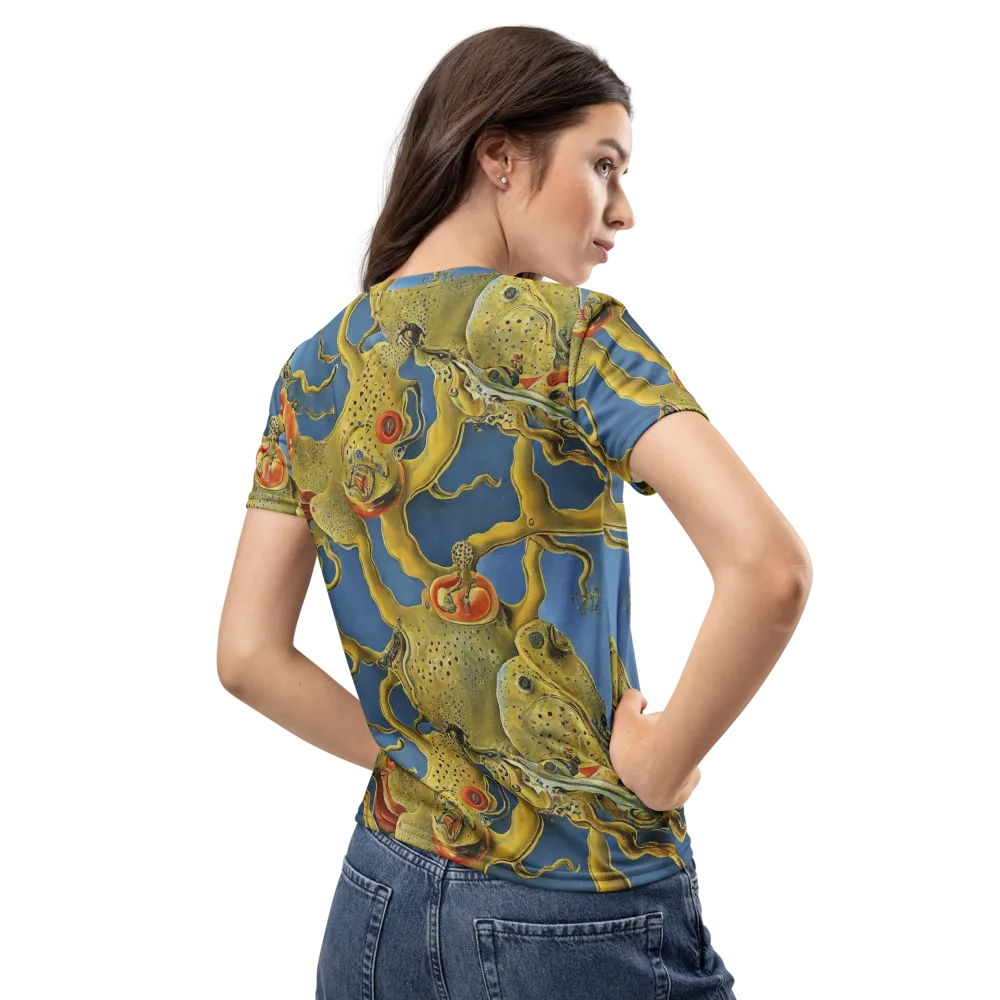 Golden Medusa on Women's Crew Neck T-Shirt — Back
