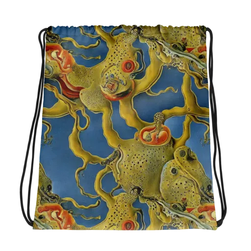 Golden Medusa on a Drawstring Bag