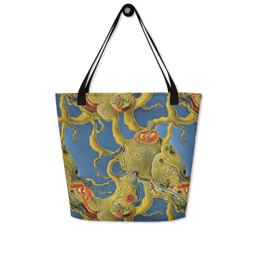 Golden Medusa on Large Tote Bag W/ Pocket — Front