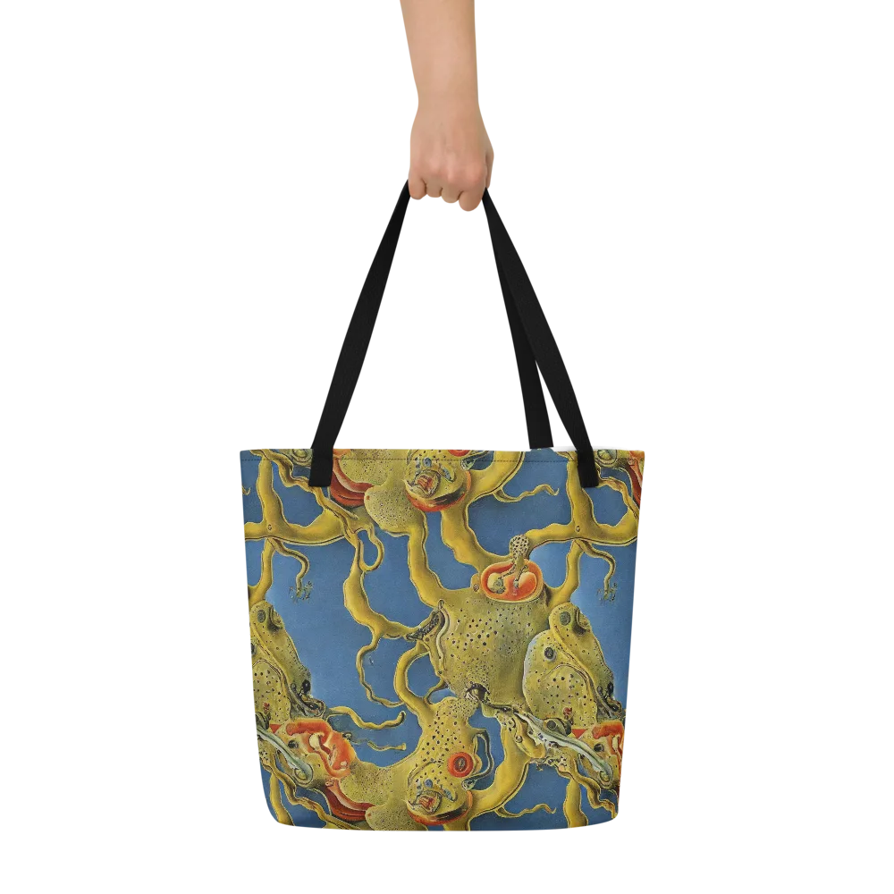 Golden Medusa on Large Tote Bag W/ Pocket — Front