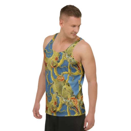 Golden Medusa on a Men's Tank Top