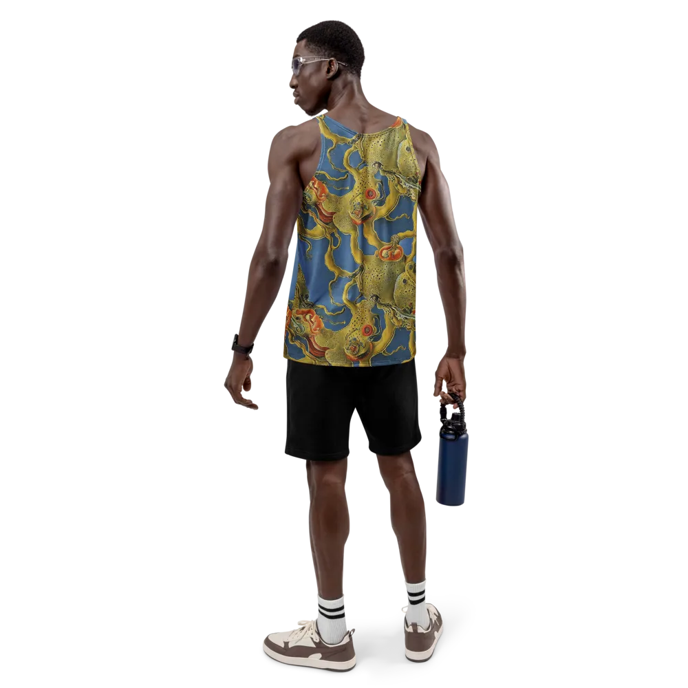 Golden Medusa on Men's Tank Top — Back