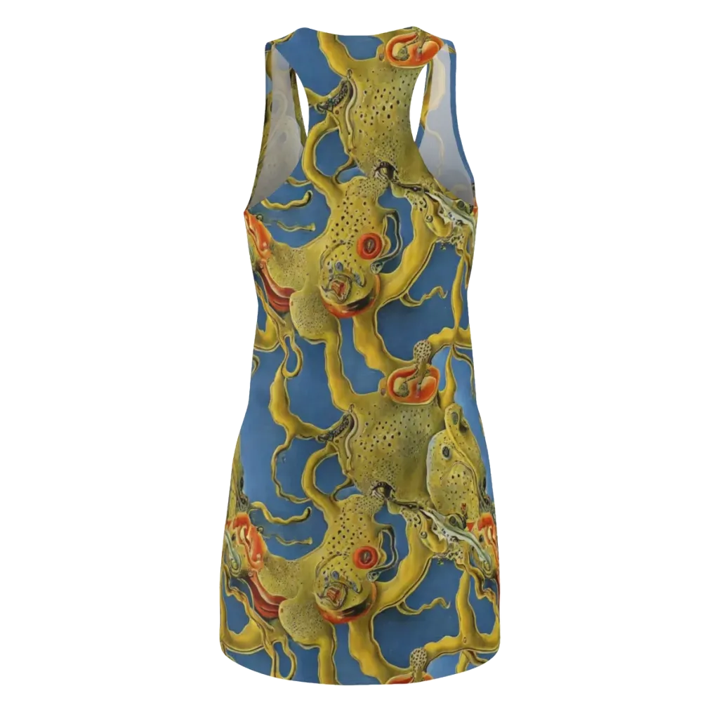 Golden Medusa on Racerback Dress — Back