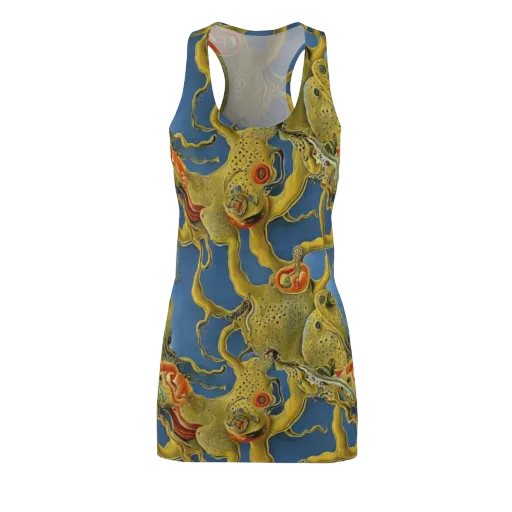 Golden Medusa on a Racerback Dress