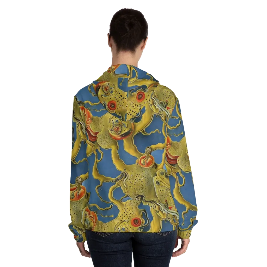 Golden Medusa on Women's Full-Zip Hoodie — Back On Person