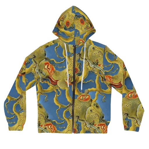 Golden Medusa on a Women's Full-Zip Hoodie