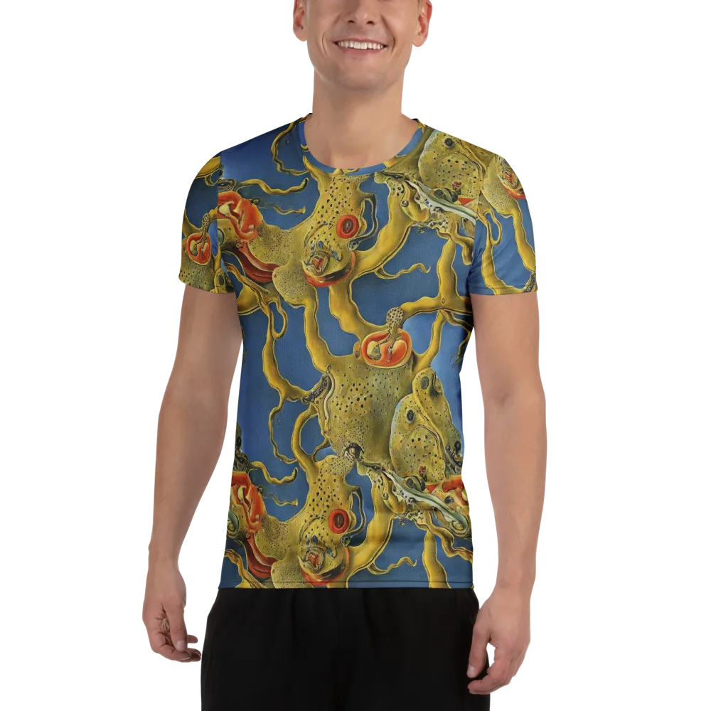 Golden Medusa on Men's Athletic T-Shirt — Front