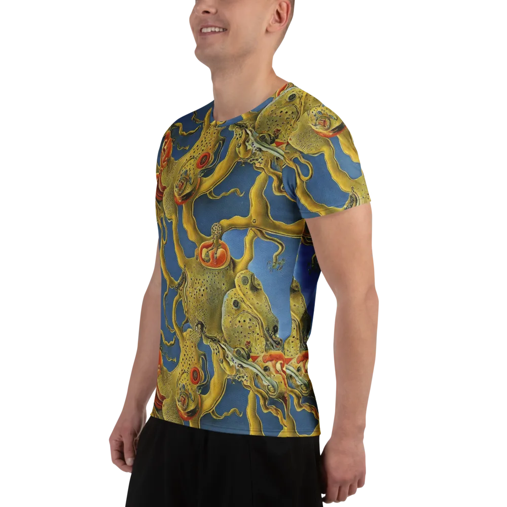 Golden Medusa on Men's Athletic T-Shirt — Left