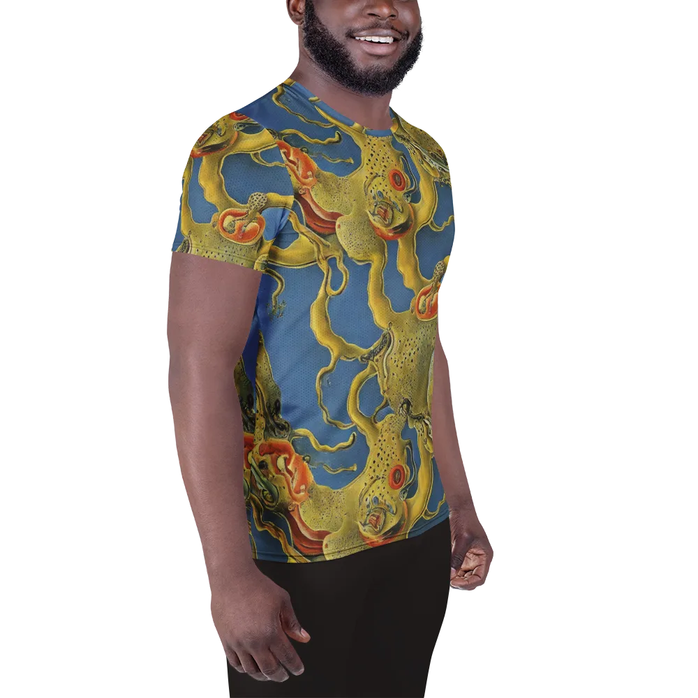 Golden Medusa on Men's Athletic T-Shirt — Right