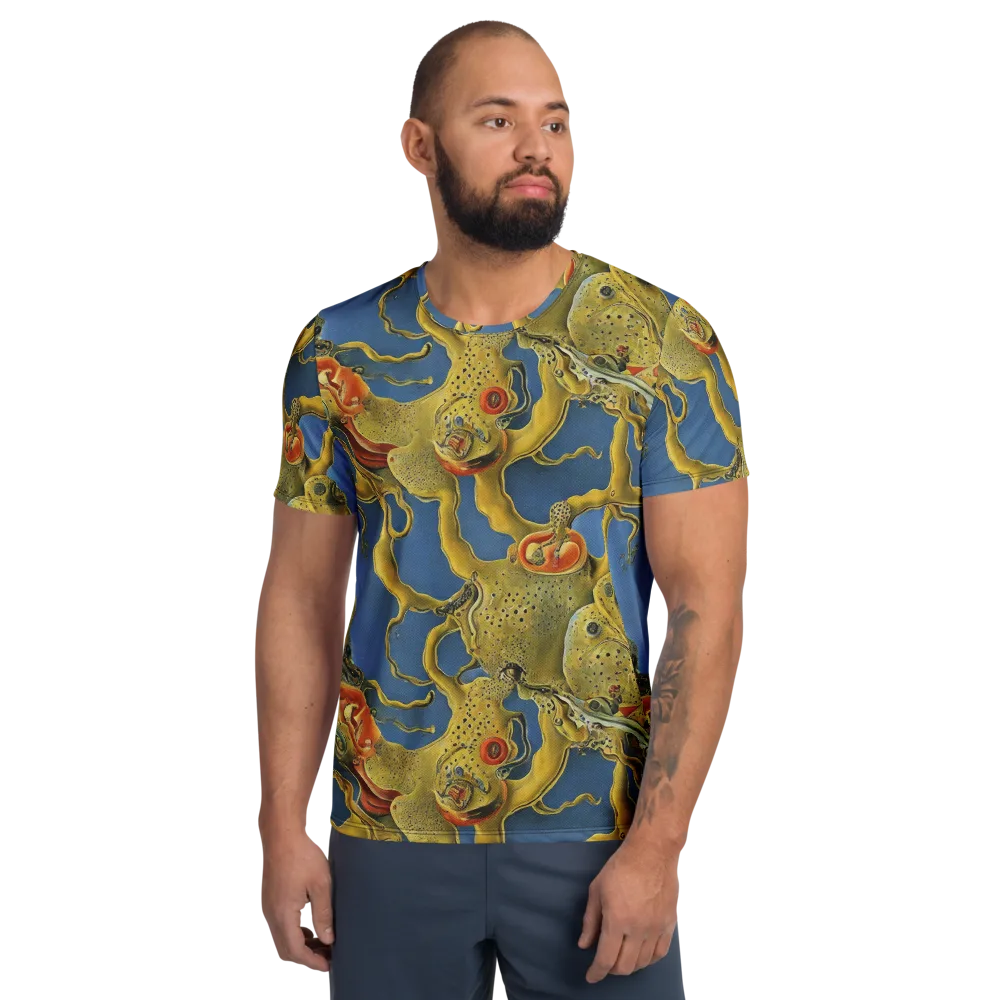 Golden Medusa on Men's Athletic T-Shirt — Front