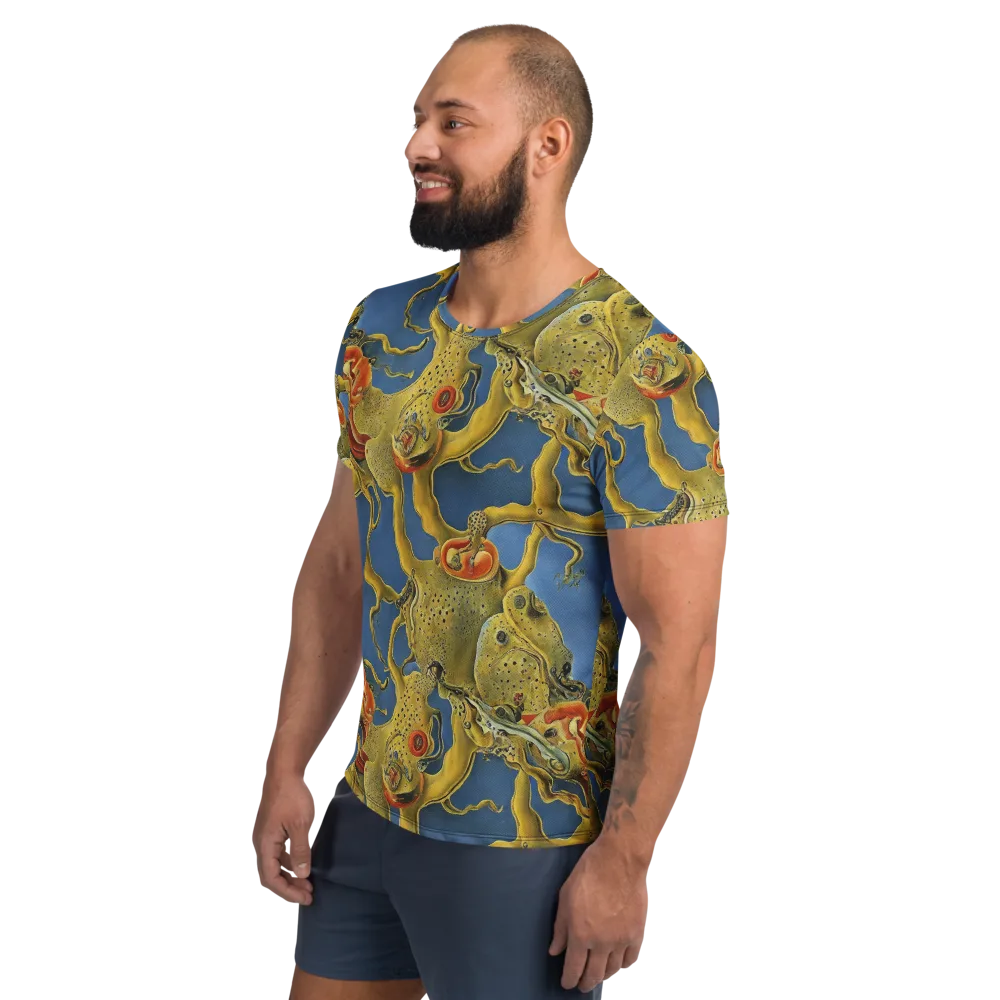 Golden Medusa on Men's Athletic T-Shirt — Left