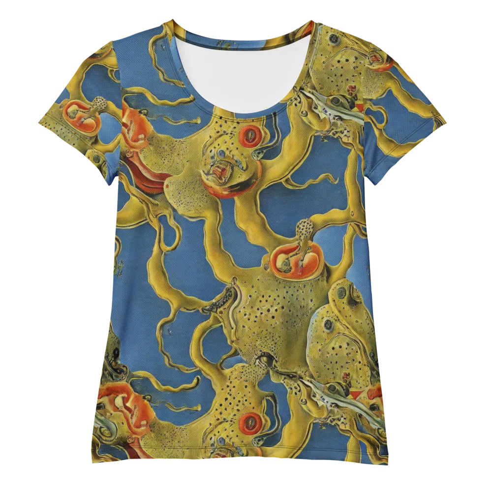 Golden Medusa on Women's Athletic T-Shirt — Front