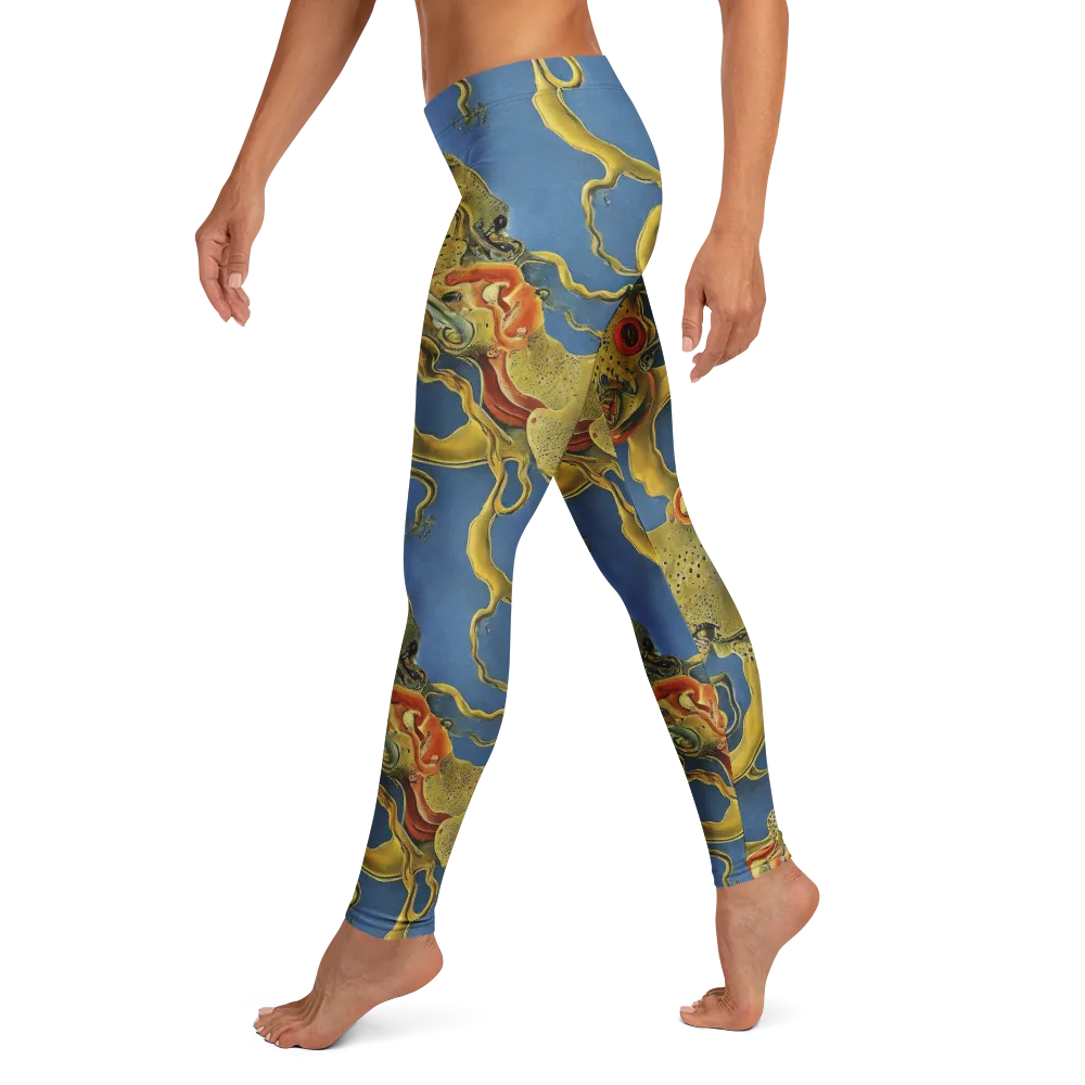 Golden Medusa on Leggings — Left