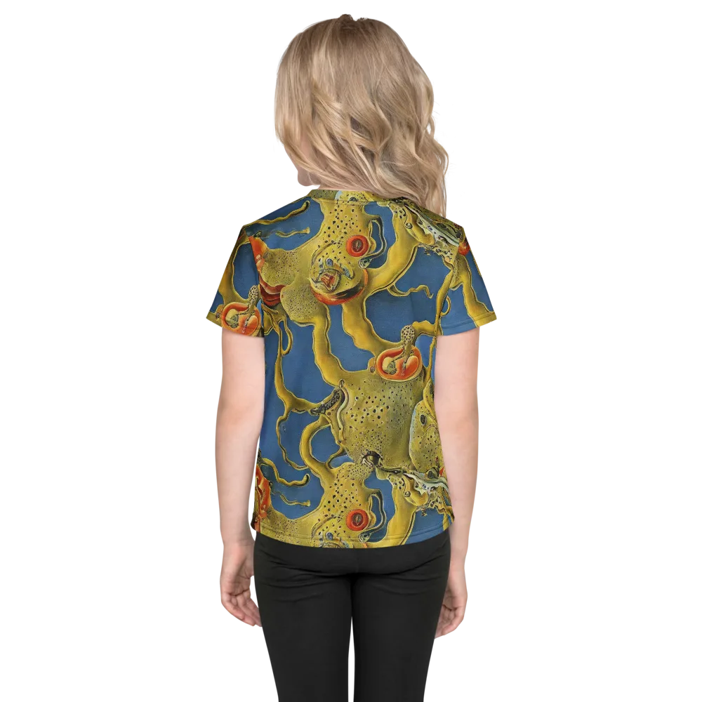 Golden Medusa on Kids Crew Neck T-Shirt — Back