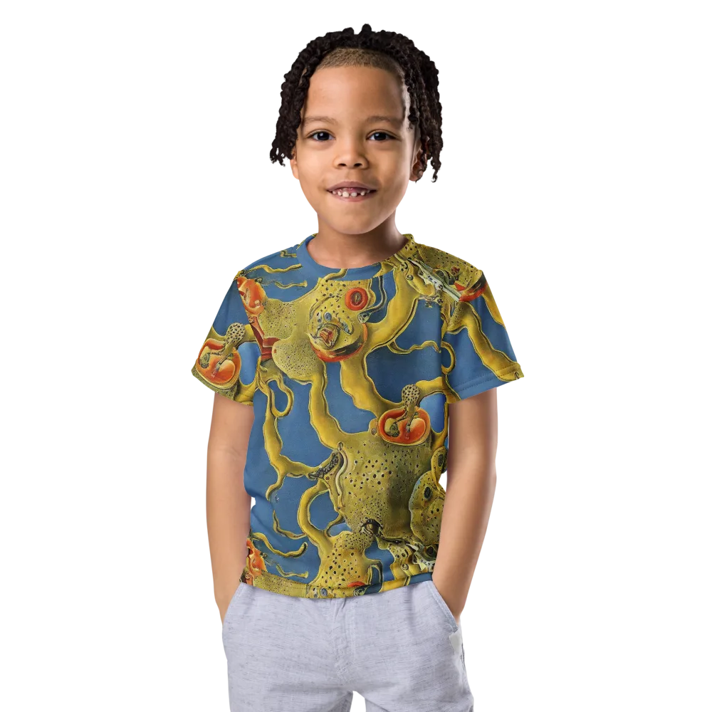 Golden Medusa on Kids Crew Neck T-Shirt — Front