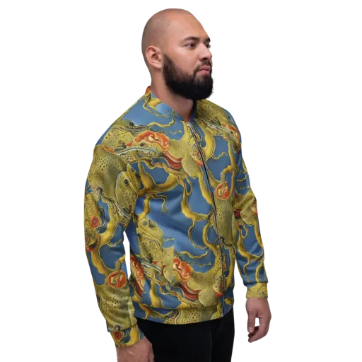 Golden Medusa on a Bomber Jacket