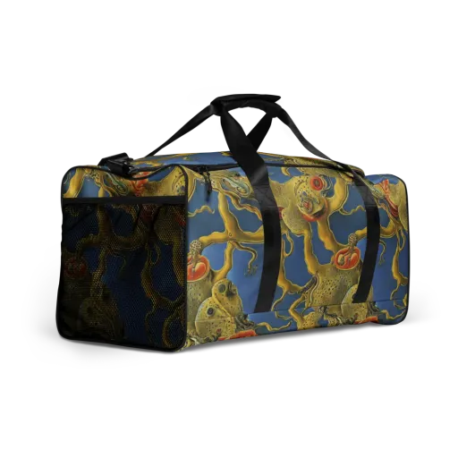 Golden Medusa on a Duffle Bag