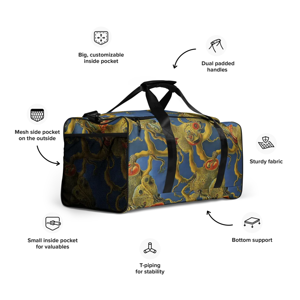 Golden Medusa on Duffle Bag — Right Front