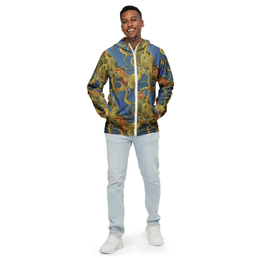 Golden Medusa on a Men's Windbreaker