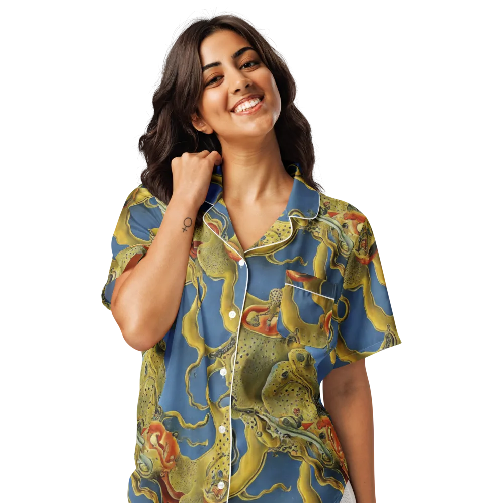 Golden Medusa on Women's Short Sleeve Pajama Top — Front