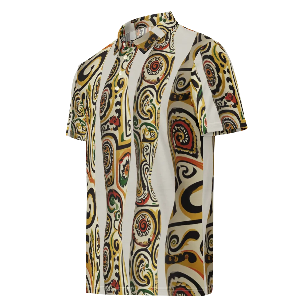 Persian Current on Men's Slim Fit Polo Shirt — Left Front