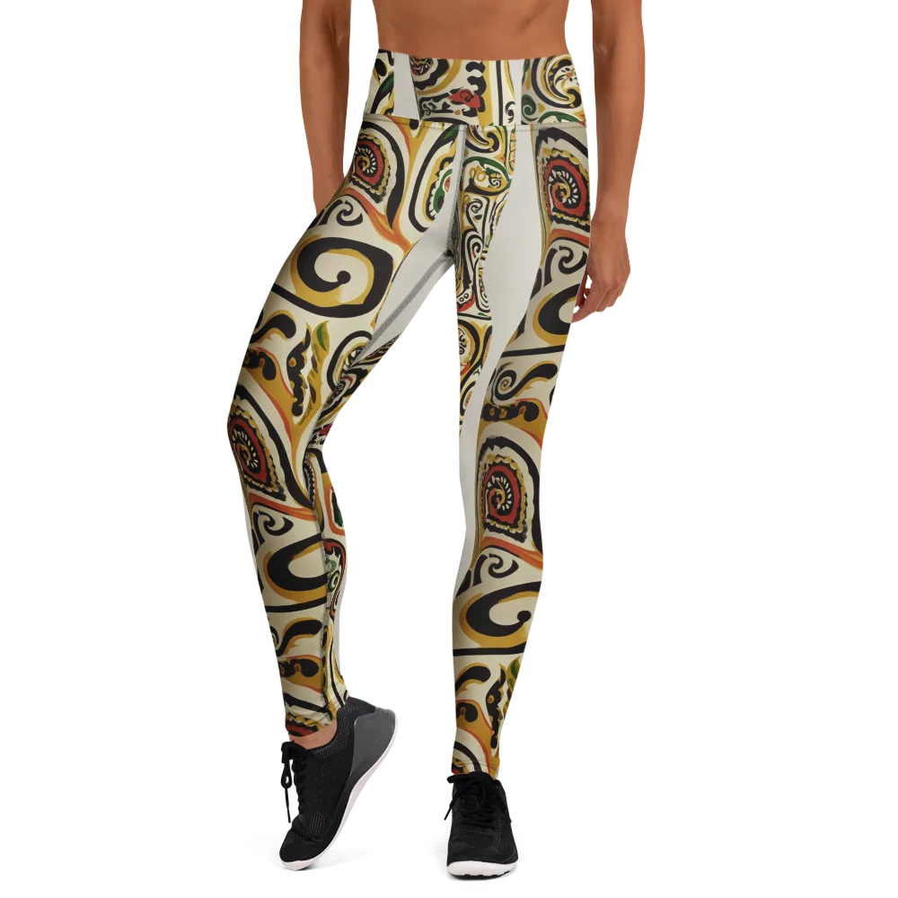 Persian Current on Yoga Leggings — Front