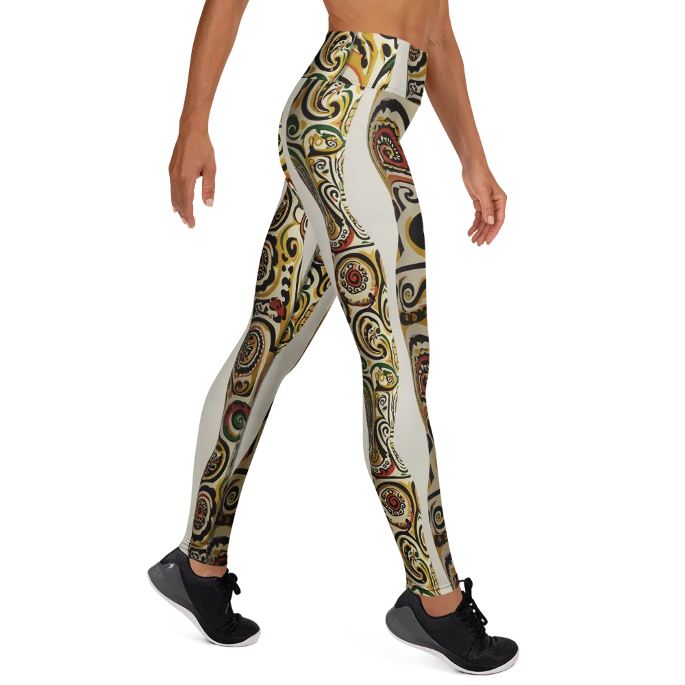 Persian Current on Yoga Leggings — Right