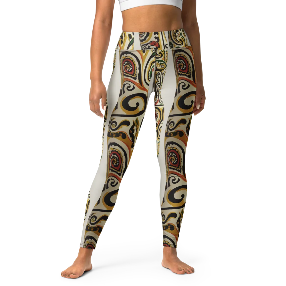 Persian Current on Yoga Leggings — Front