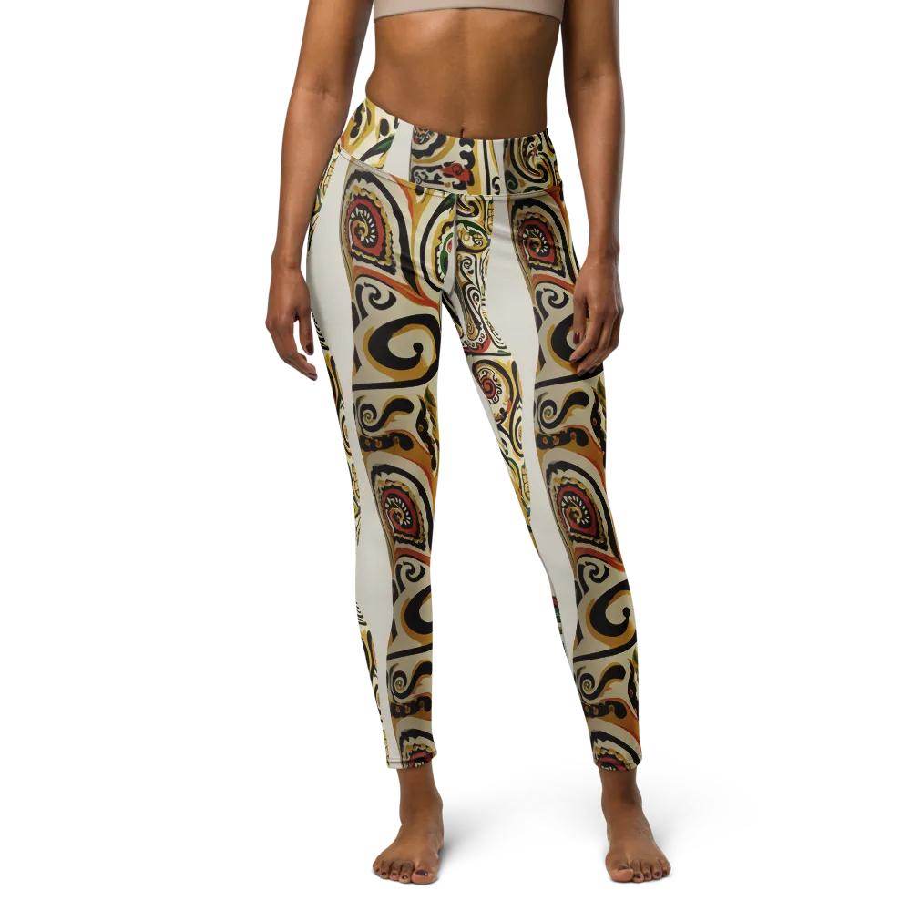 Persian Current on Yoga Leggings — Front