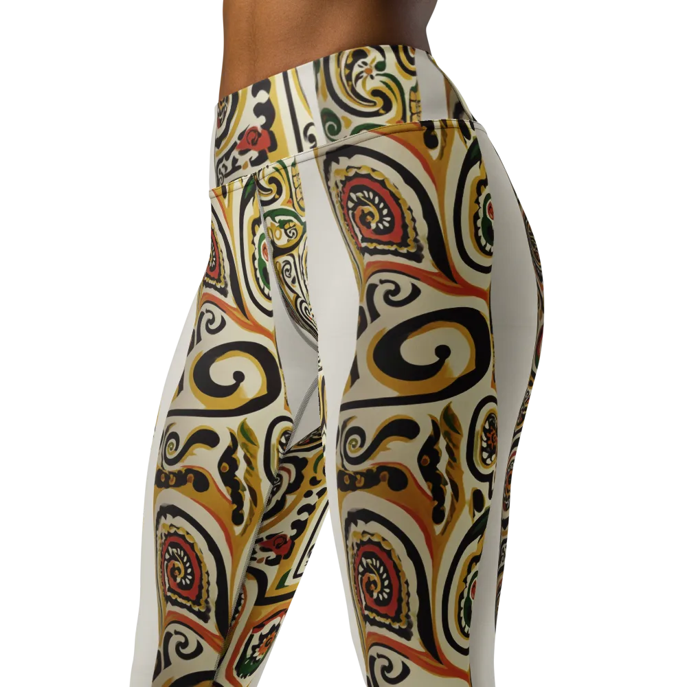 Persian Current on Yoga Leggings — Left Front