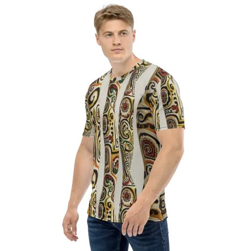 Persian Current on a Men's Crew Neck T-Shirt