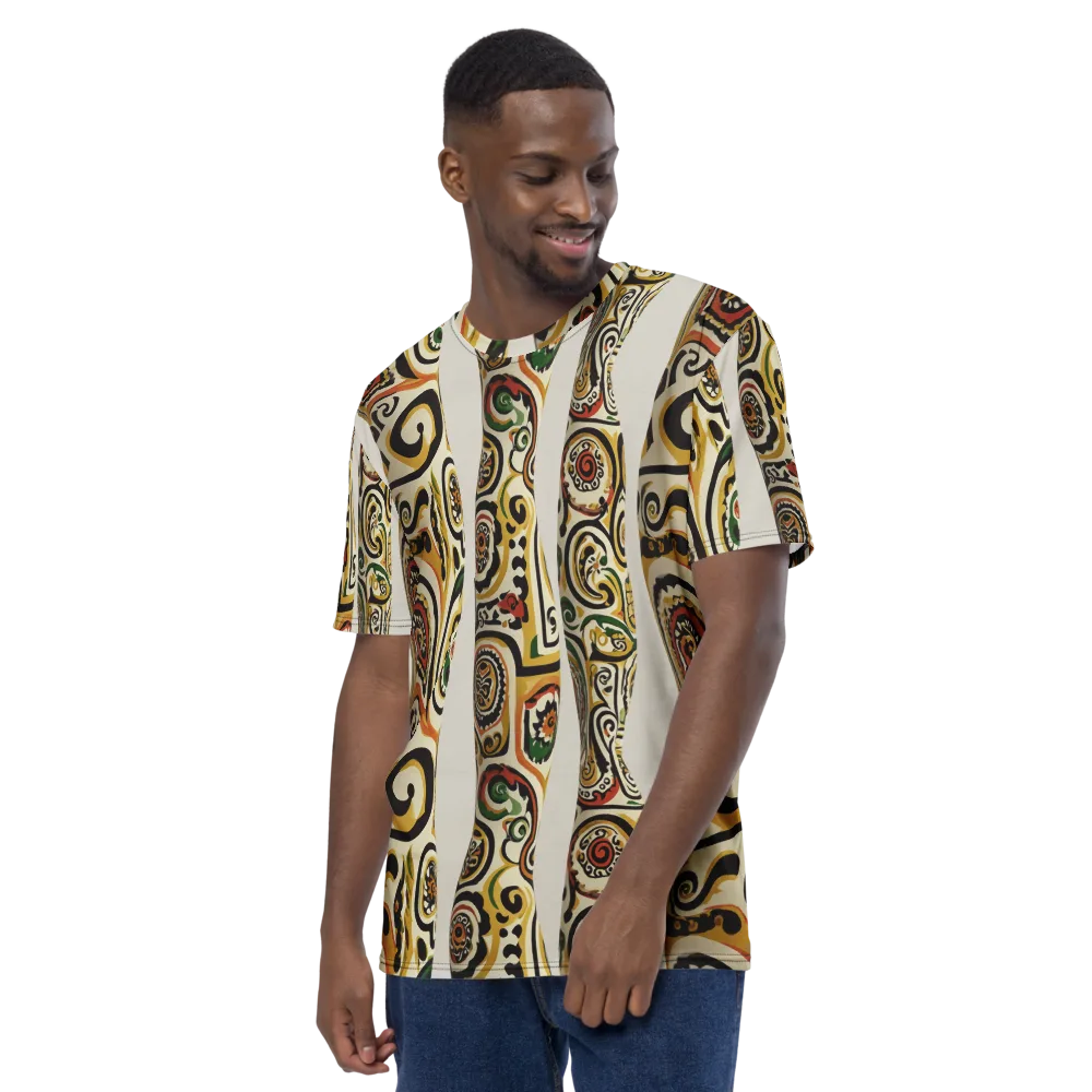 Persian Current on Men's Crew Neck T-Shirt — Left