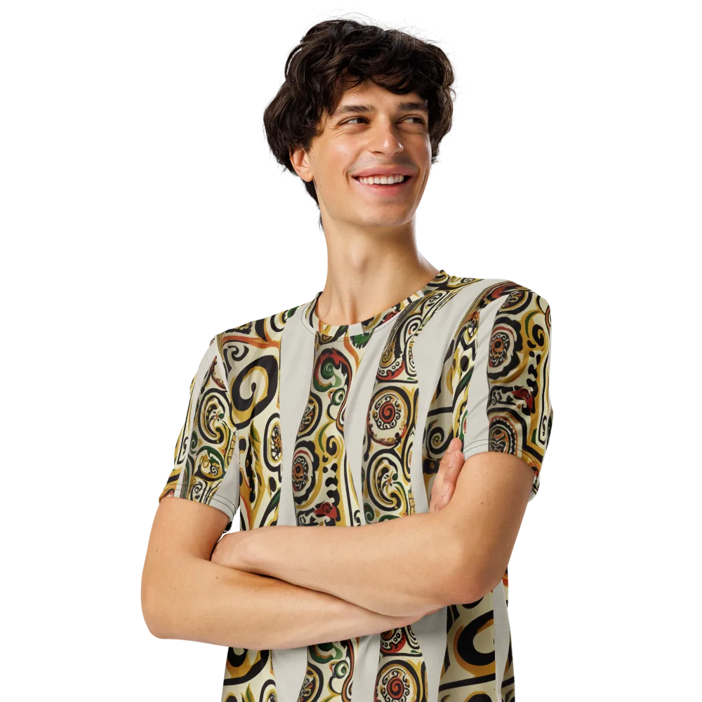 Persian Current on Men's Crew Neck T-Shirt — Left Front
