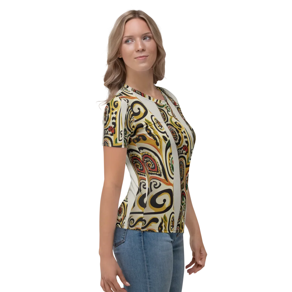Persian Current on Women's Crew Neck T-Shirt — Right