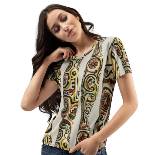 Persian Current on a Women's Crew Neck T-Shirt