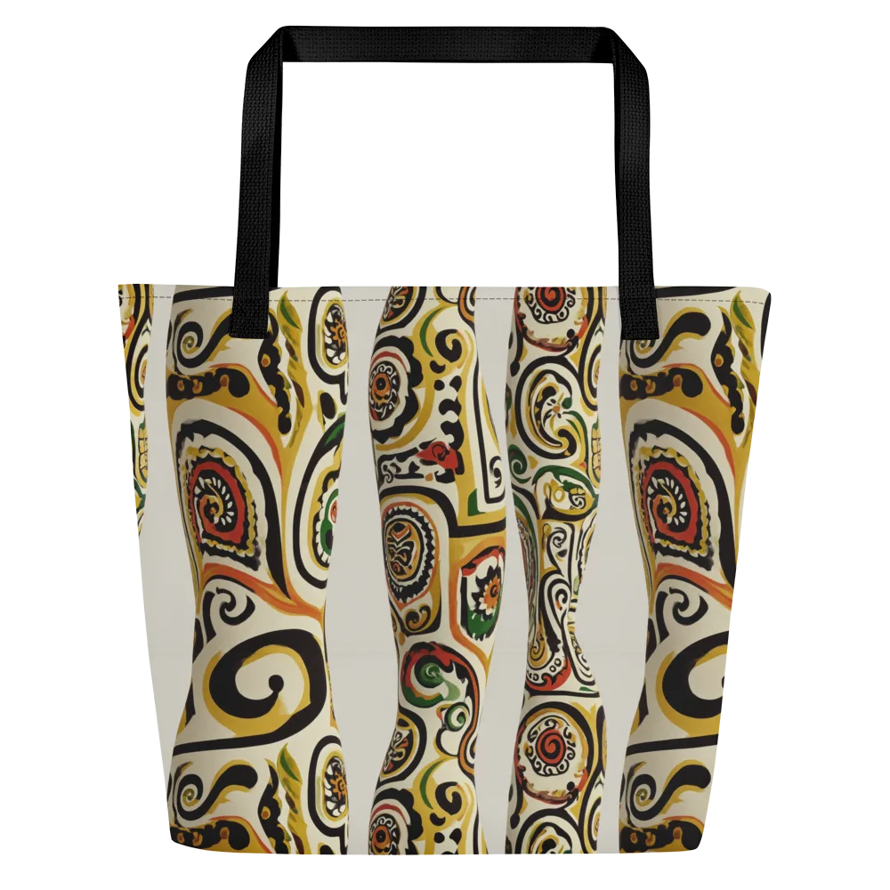 Persian Current on Large Tote Bag W/ Pocket — Front