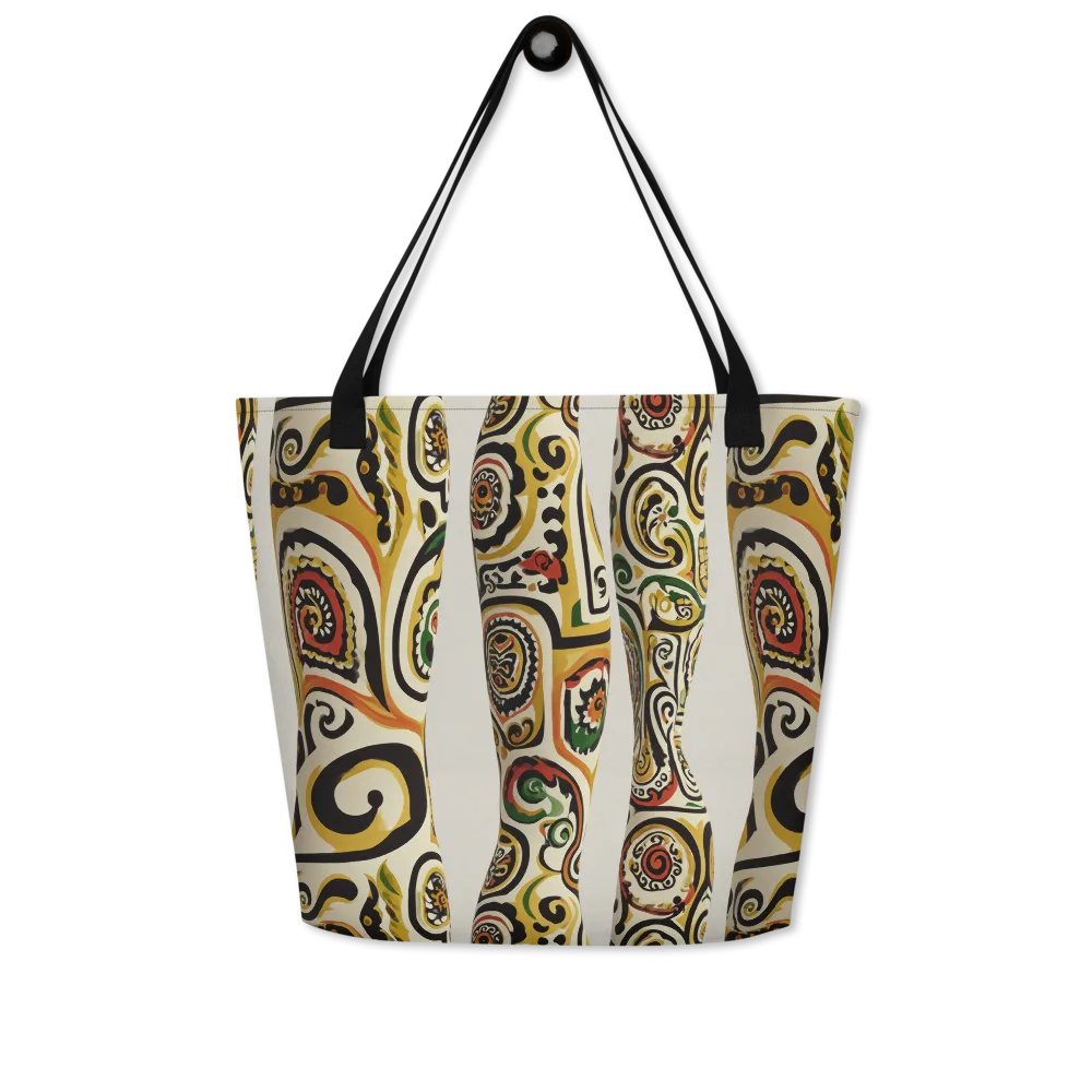 Persian Current on Large Tote Bag W/ Pocket — Front