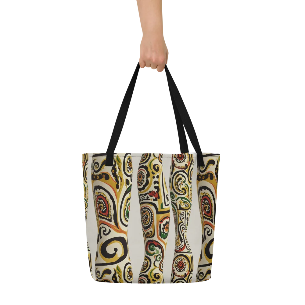 Persian Current on Large Tote Bag W/ Pocket — Front