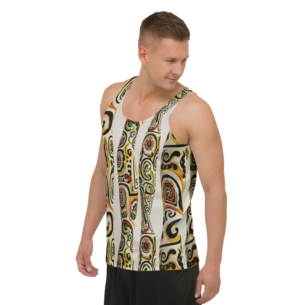 Persian Current on Men's Tank Top — Left Front