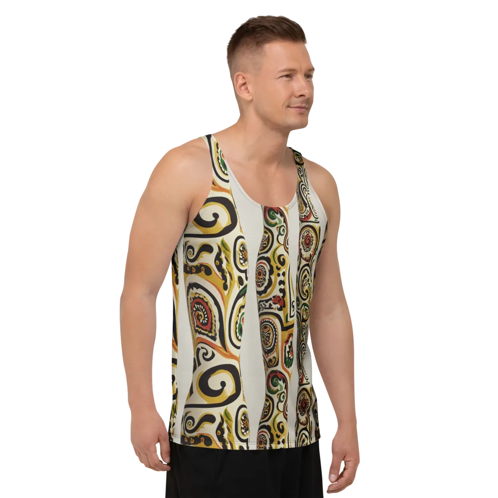 Persian Current on Men's Tank Top — Right Front