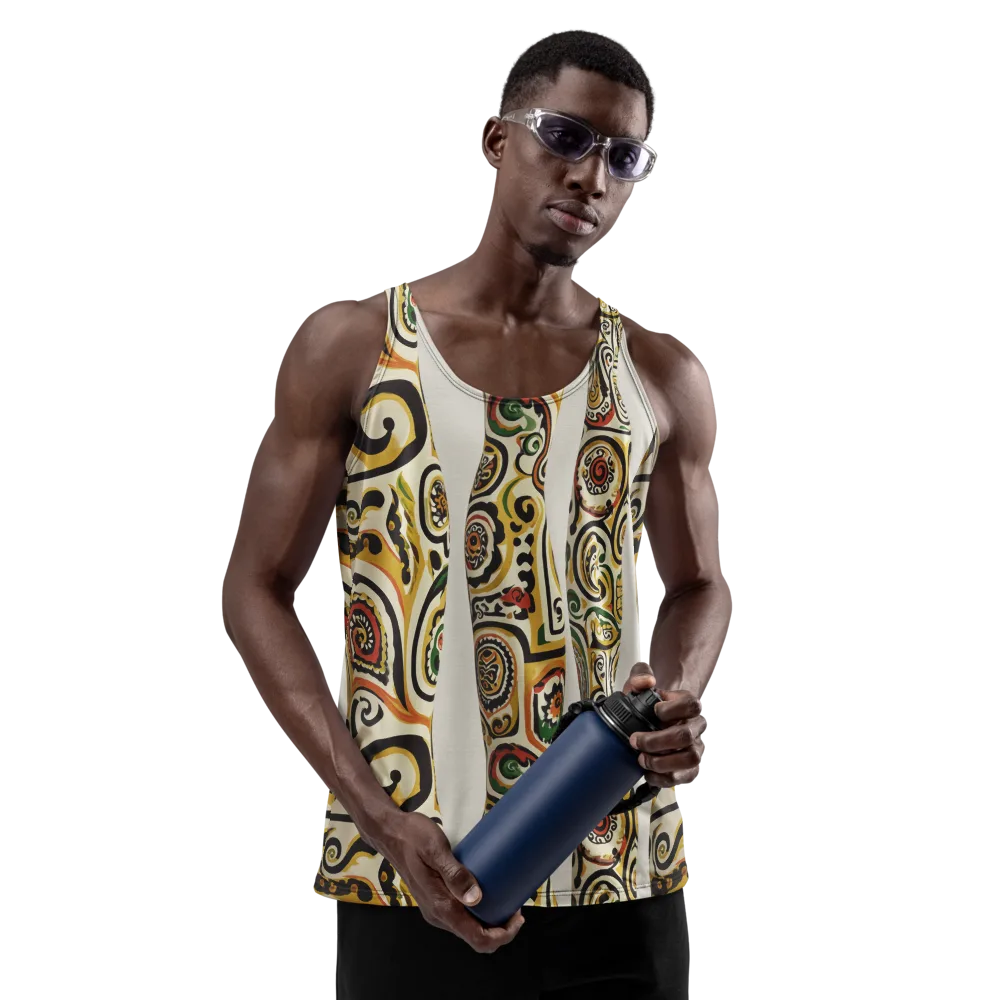 Persian Current on Men's Tank Top — Front