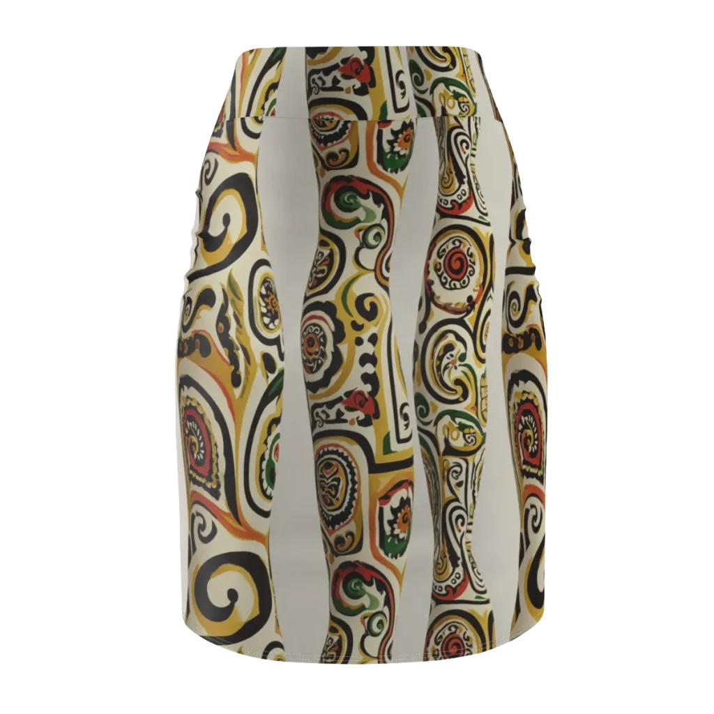 Persian Current on Pencil Skirt — Back