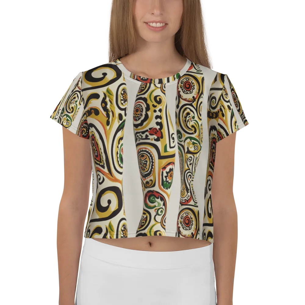 Persian Current on Crop Tee — Front