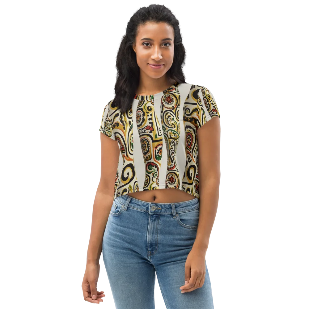 Persian Current on Crop Tee — Front