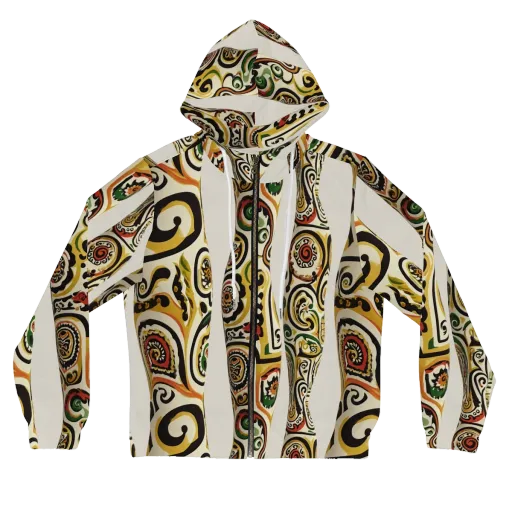 Persian Current on a Women's Full-Zip Hoodie