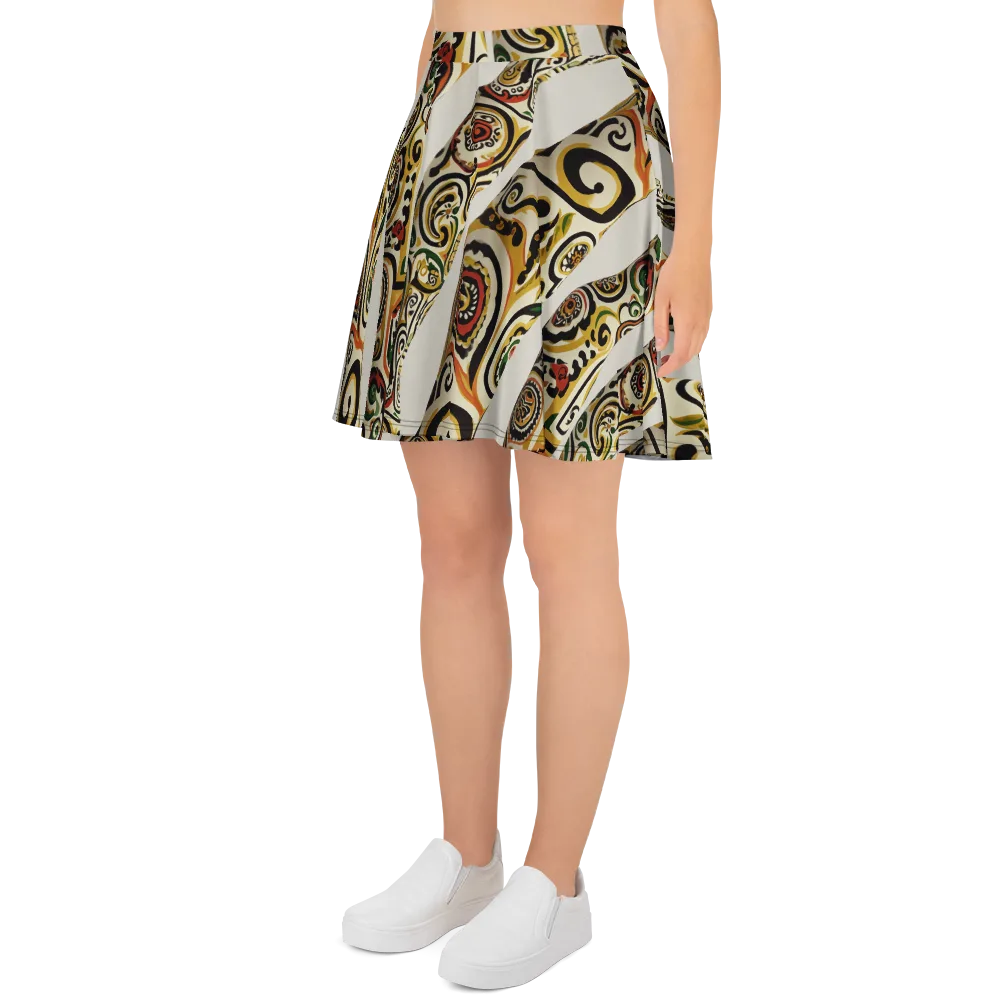 Persian Current on Skater Skirt — Left