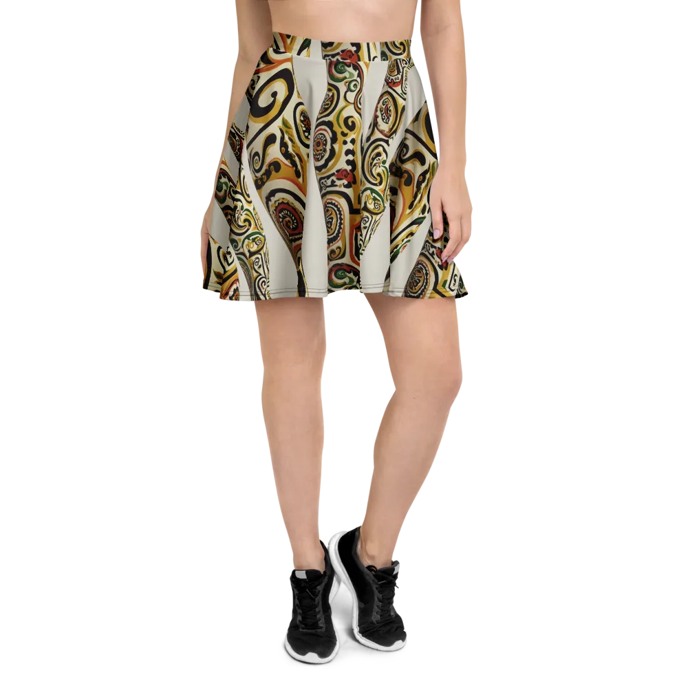 Persian Current on Skater Skirt — Front
