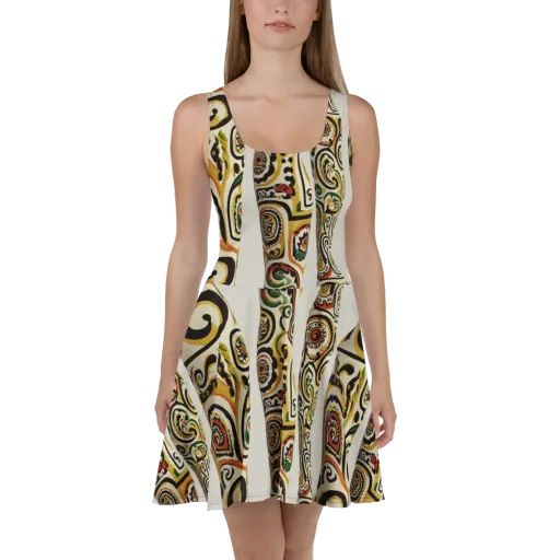 Persian Current on a Skater Dress