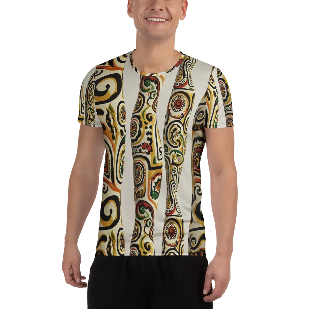 Persian Current on Men's Athletic T-Shirt — Front