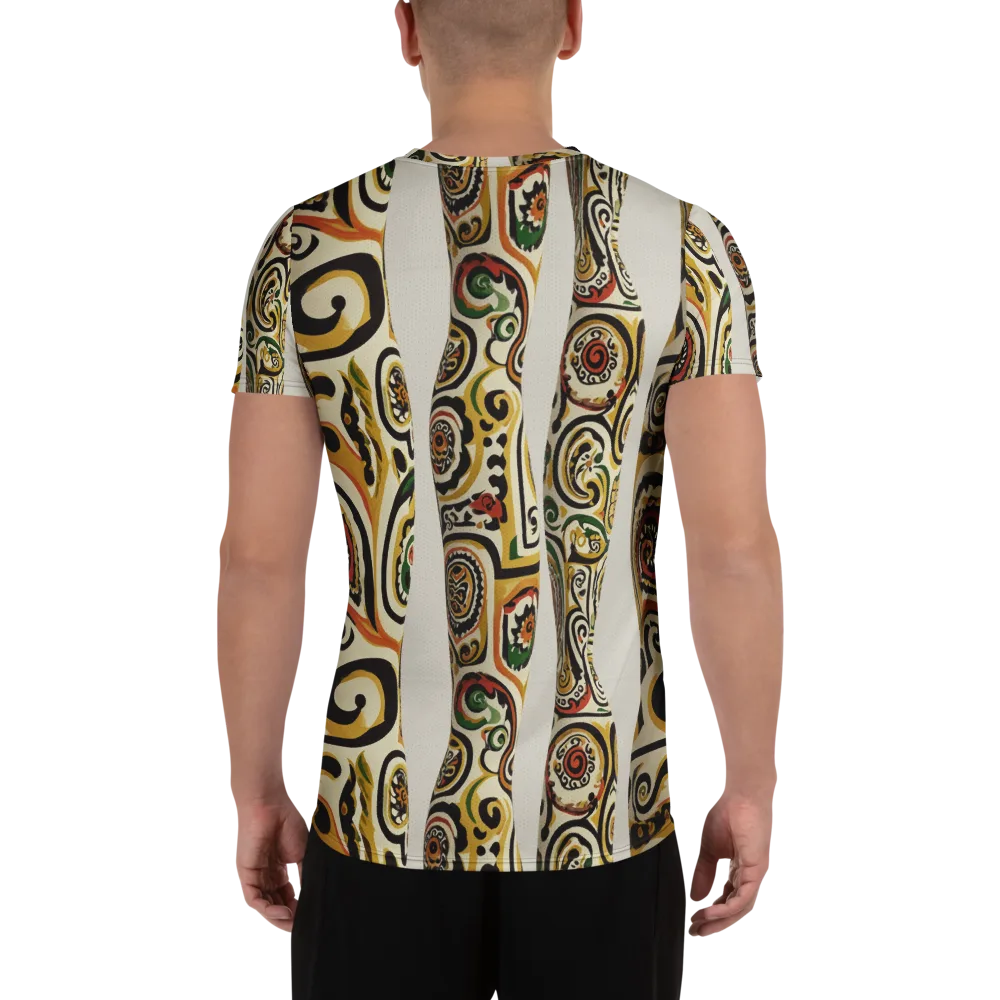 Persian Current on Men's Athletic T-Shirt — Back